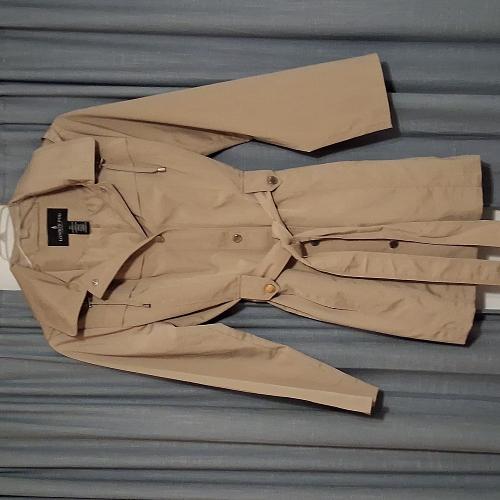London Fog Beige Belted Trench Coat